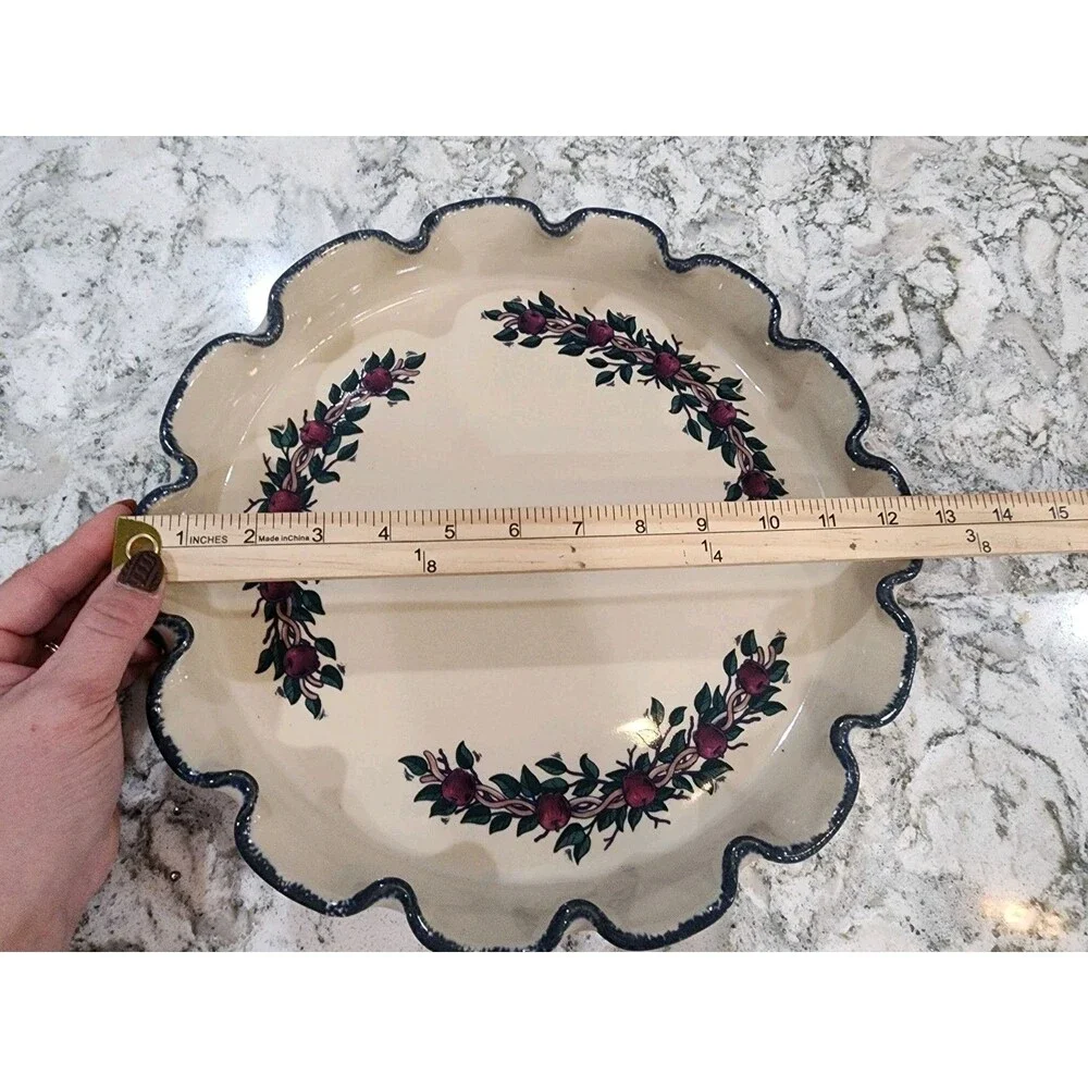 APPLES SWAG Home & Garden Party 12.25" Platter Serving Plate 2004 Vintage Rare - Picture 3 of 4